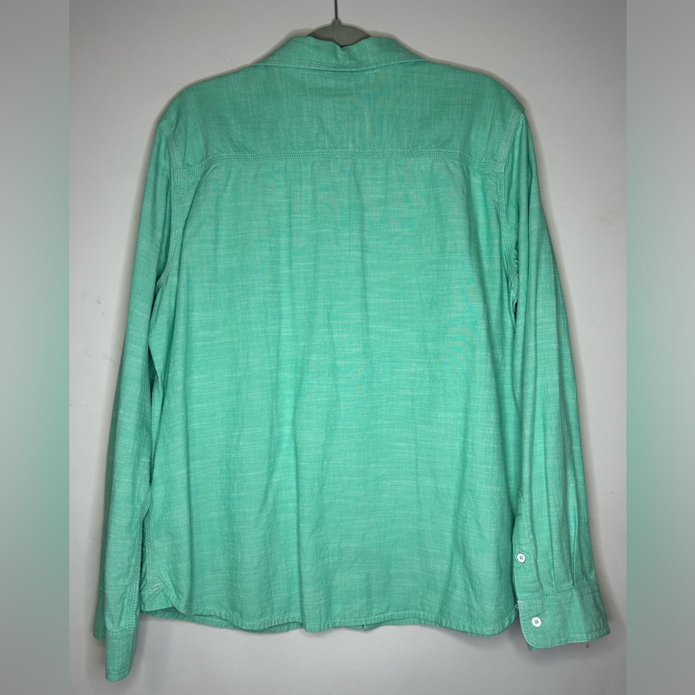 Carhartt Women's XL 16-18 Relaxed Fit Button Down Shirt. Teal Color - Picture 3 of 7